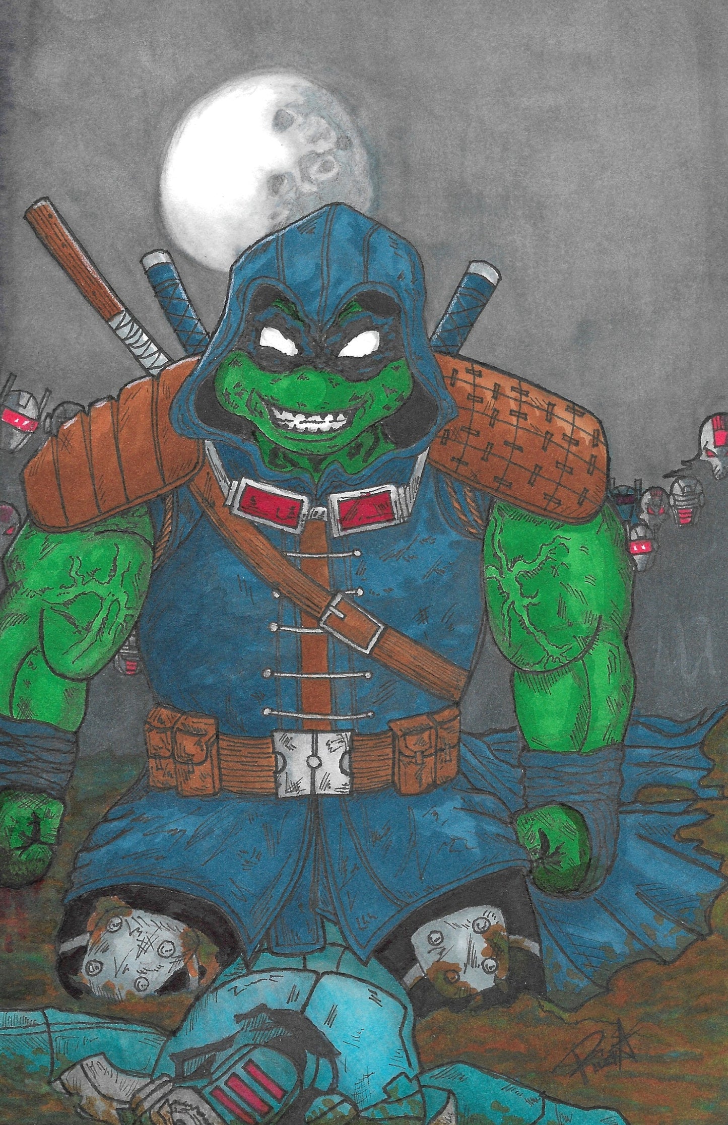 11x17 print The Last Ronin (Dark Knight Returns Mudpit Homage)