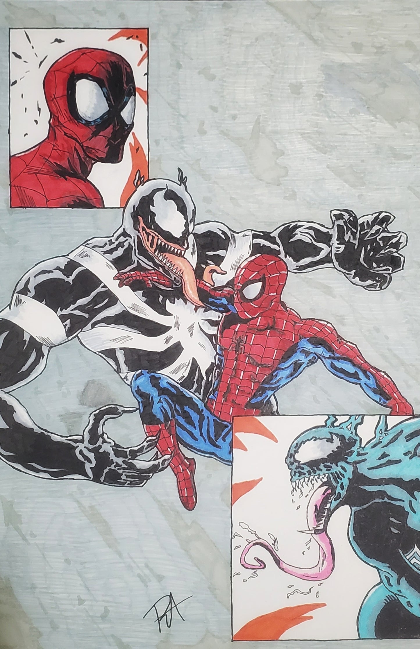 11x17 print Spiderman vs Venom