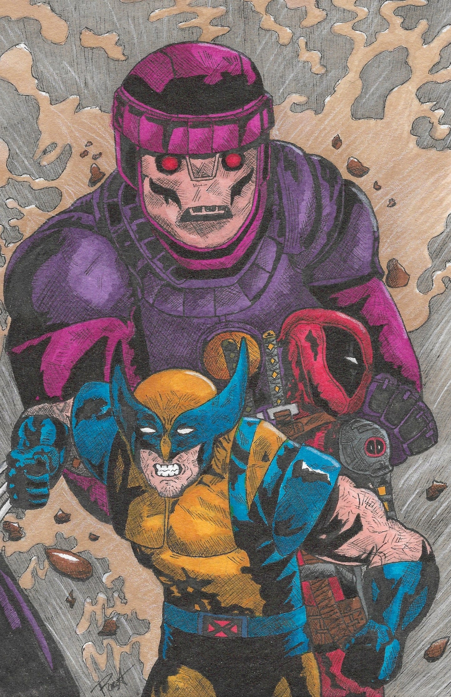 11x17 print Deadpool and Wolverine