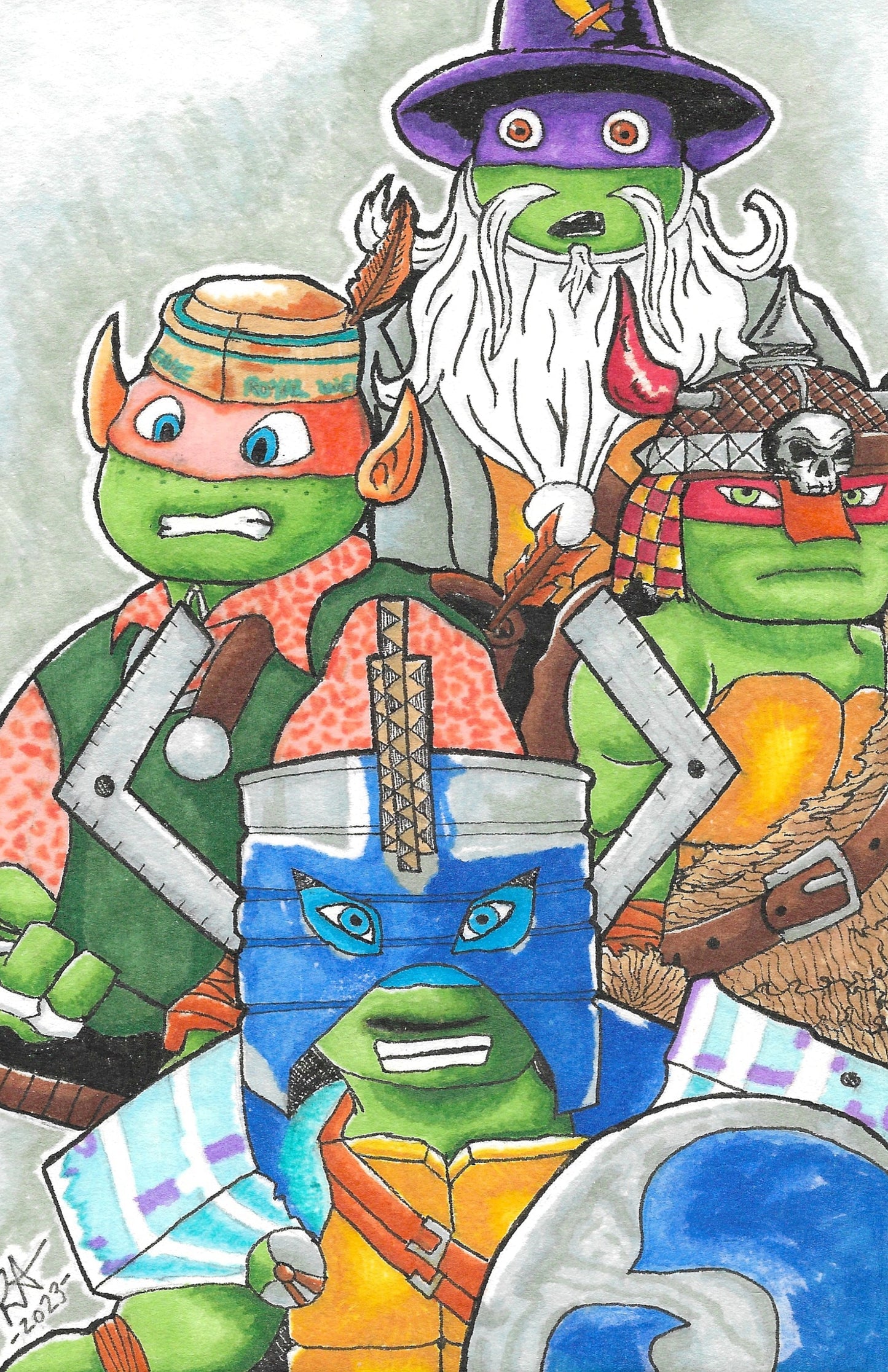 11x17 print Larp Turtles 2012
