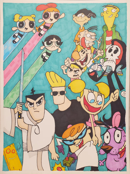 11x17 print 90's Cartoon Network Nostalgia