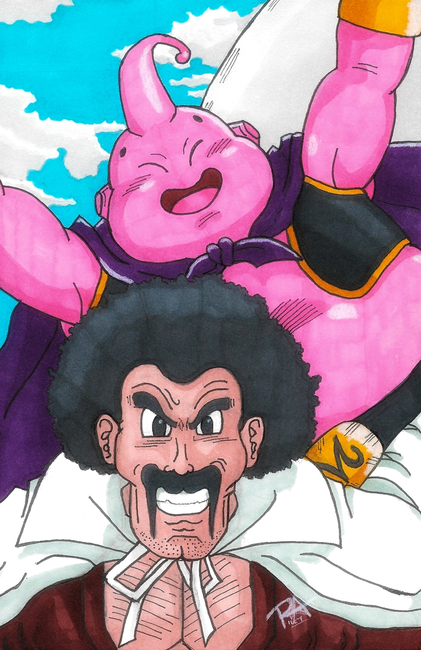 11x17 print Majin Buu and Hercule