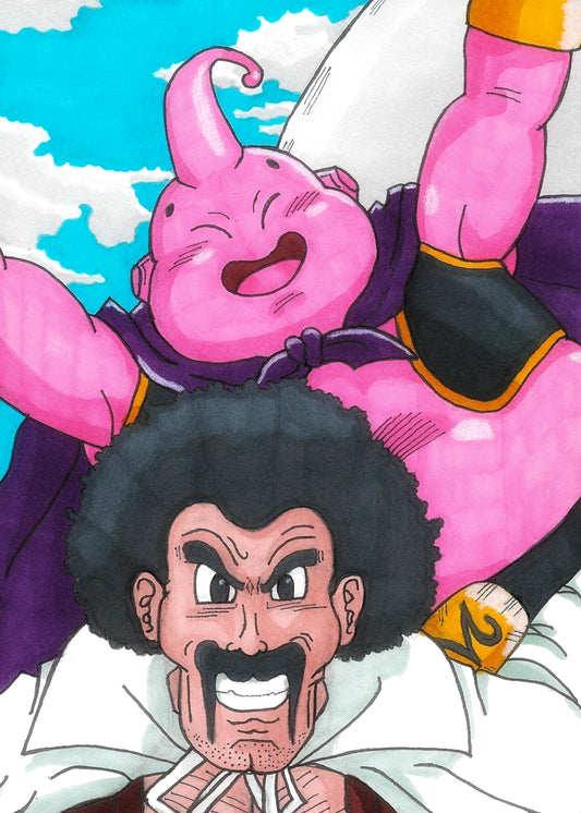 5x7 print Majin Buu and Hercule