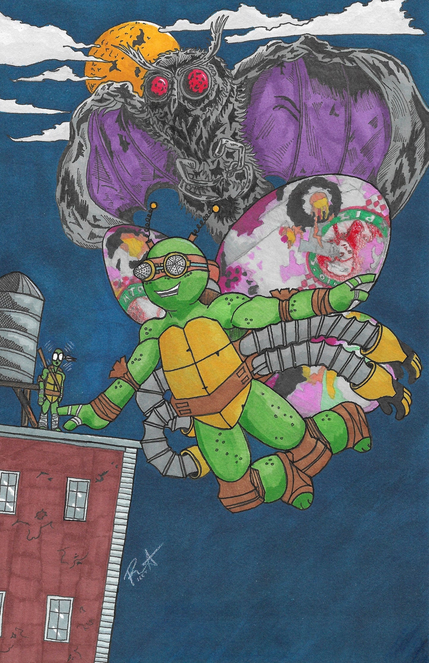 11x17 print Mikey and Mothman