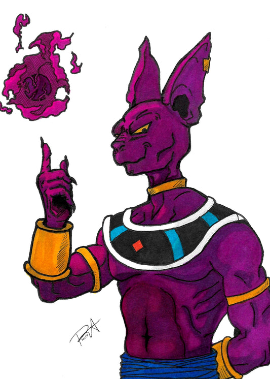 5x7 print Beerus