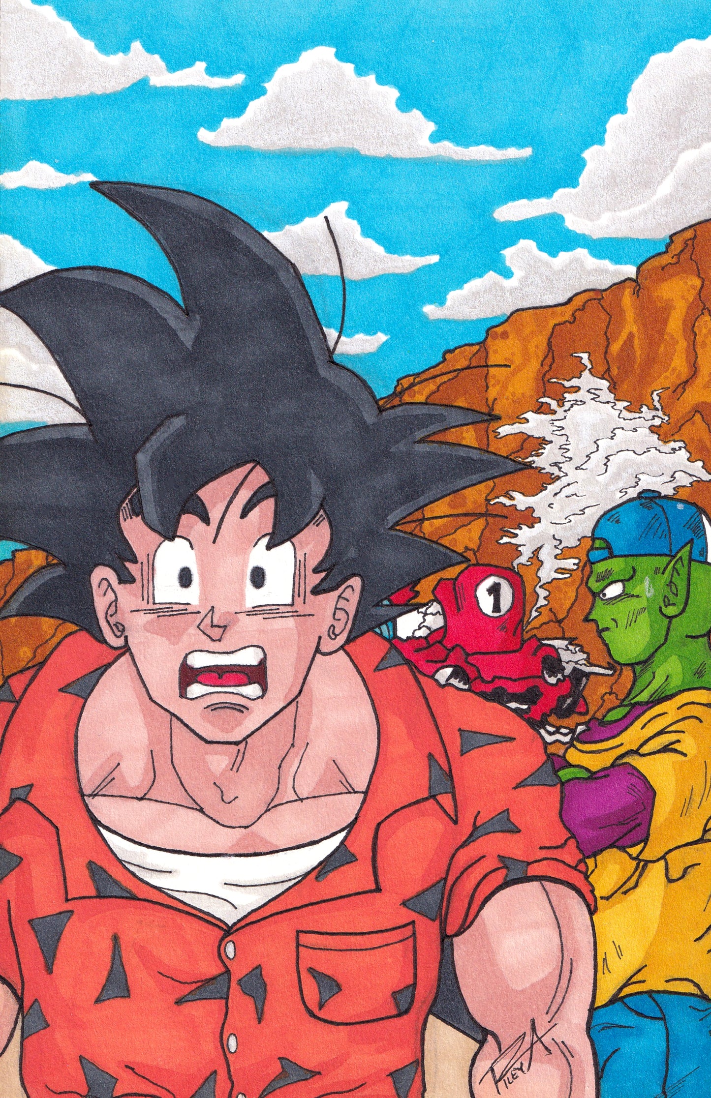 11x17 print Goku and Piccolo fanart
