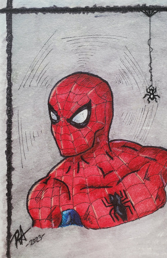11x17 print Spidey Bust