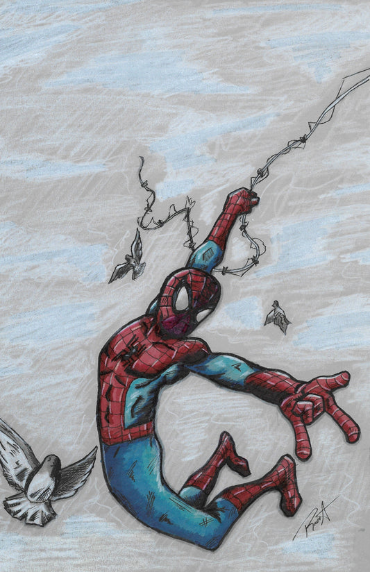 11x17 print Webslinging Spidey
